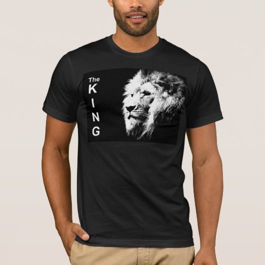 Pop Art Lion Head Elegant Mannen Korte hoes T-shirt (Voorkant)
