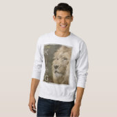 Pop Art Lion Hoofd koning Moderne elegante Mannen Trui (Voorkant volledig)