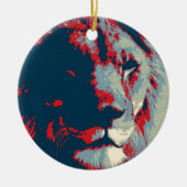 Pop Art Lion Keramisch Ornament (Voorkant)