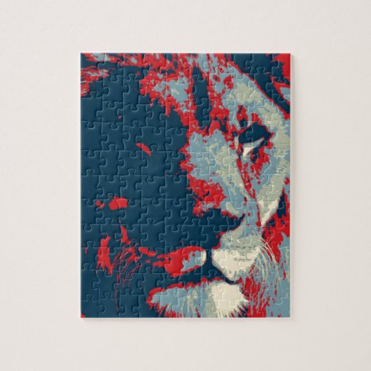 Pop Art Lion Legpuzzel (Verticaal)