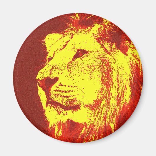 Pop Art Lion Magneet (Voorkant)