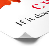 Pop Art Lion Motivatie Challenge Quote Poster (Hoek)