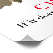 Pop Art Lion Motivatie Challenge  Sepia Poster (Hoek)