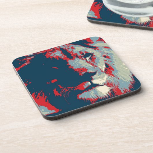 Pop Art Lion Onderzetter (Linkerzijde)