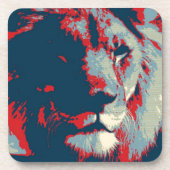 Pop Art Lion Onderzetter (Voorkant)