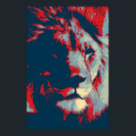 Pop Art Lion Poster<br><div class="desc">Lion Digital Artwork - Lion Head Computer Animal Art - College Pop Art - Wild Big Cats Computer Afbeeldingen</div>