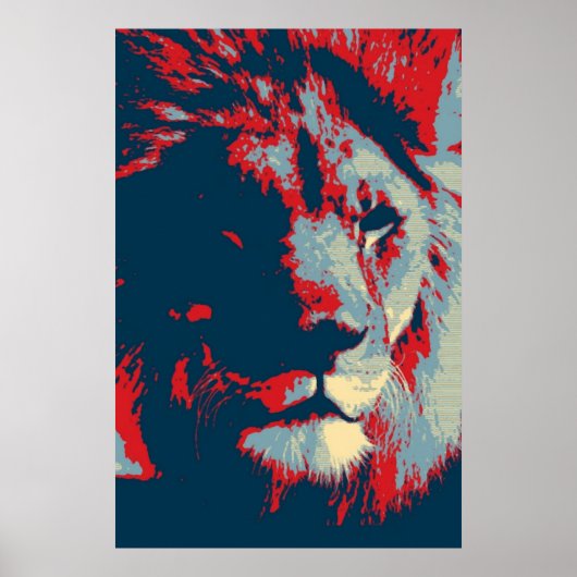 Pop Art Lion Poster (Voorkant)