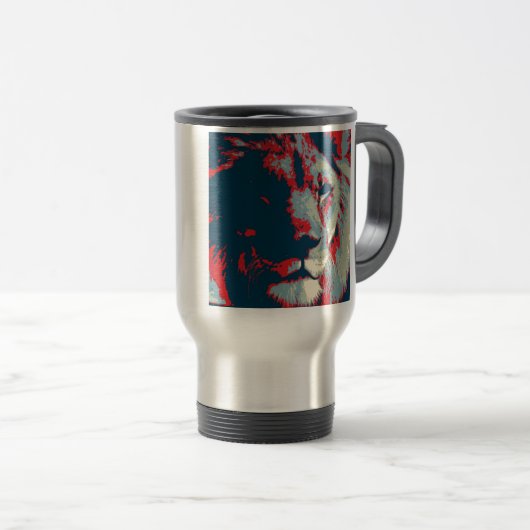 Pop Art Lion Reisbeker (Voorkant rechts)