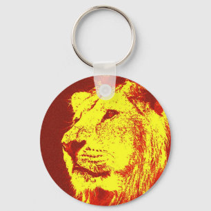 Pop Art Lion Sleutelhanger