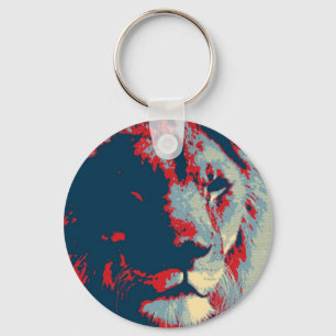 Pop Art Lion Sleutelhanger