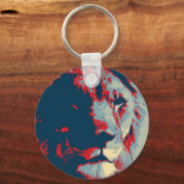 Pop Art Lion Sleutelhanger (Voorkant)