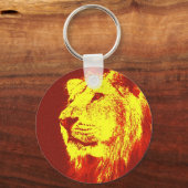 Pop Art Lion Sleutelhanger (Voorkant)