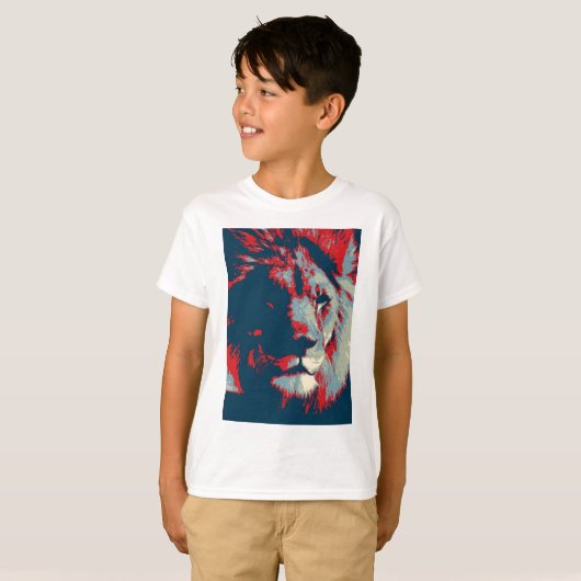 Pop Art Lion T-shirt (Voorkant volledig)