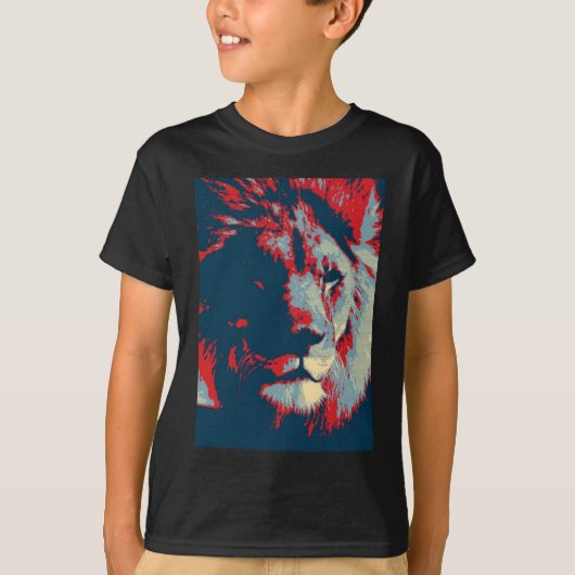 Pop Art Lion T-shirt (Voorkant)