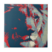 Pop Art Lion Tegeltje (Voorkant)