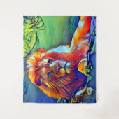 Pop Art Lion Wandkleed (Voorkant)