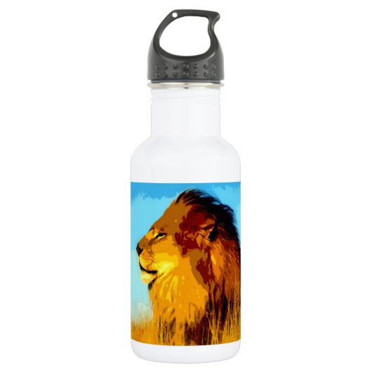 Pop Art Lion Waterfles (Voorkant)