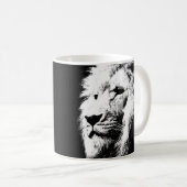 Pop Art Lion wordt geconfronteerd met de Sjabloon  Koffiemok (Voorkant rechts)