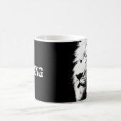 Pop Art Lion wordt geconfronteerd met de Sjabloon  Koffiemok (Center)