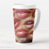 Pop Art Lippen Latte Mok 12 & 17 oz (Rechterhoek)