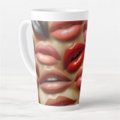 Pop Art Lippen Latte Mok 12 & 17 oz (Linkerhoek)