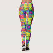 Pop Art Lips Kleurrijke Patroon Leggings (Achterkant)