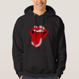 Pop Art Lips & Tongue Mannen’s Hoodie | Vetgedrukt