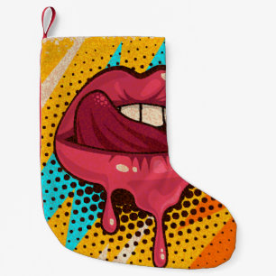 Pop Art Lips: Trendy Kleine Kerstsok
