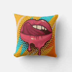 Pop Art Lips: Trendy Kussen