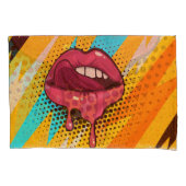 Pop Art Lips:  Trendy Kussensloop (Voorkant)
