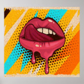 Pop Art Lips:  Trendy Poster (Voorkant)