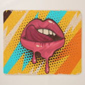 Pop Art Lips: Trendy Sherpa Deken (Voorkant (horizontaal))