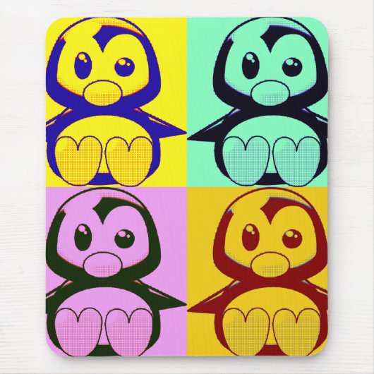 Pop Art Little Tux Muismat (Voorkant)