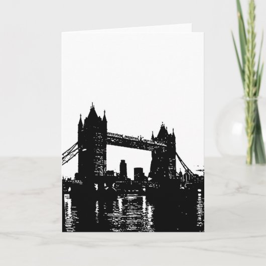 Pop Art Londen Tower Bridge Kaart (Voorkant)