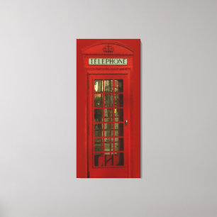 Pop Art  London City Red Canvas Afdruk