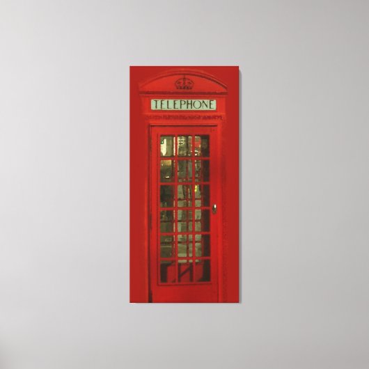 Pop Art London City Red Canvas Afdruk (Voorkant)
