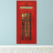 Pop Art London City Red Canvas Afdruk (Insitu (Houten vloer))