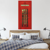 Pop Art London City Red Canvas Afdruk (Insitu (Slaapkamer))