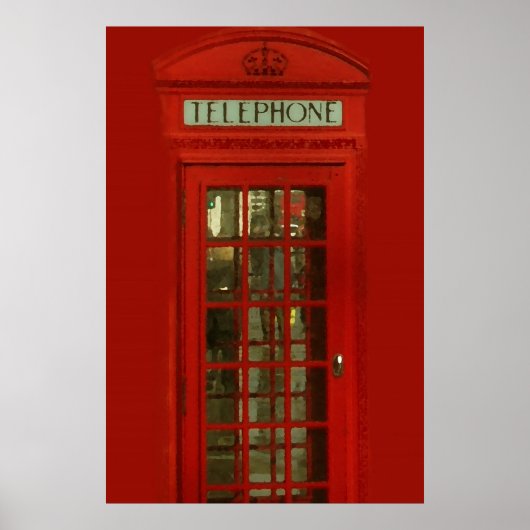 Pop Art  London City Red Poster (Voorkant)