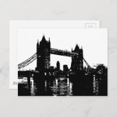 Pop Art London Tower Bridge Briefkaart (Voorkant / Achterkant)