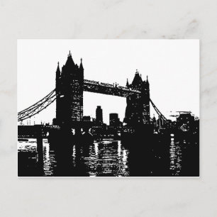 Pop Art London Tower Bridge Briefkaart