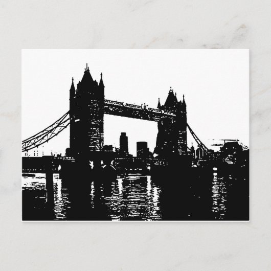 Pop Art London Tower Bridge Briefkaart (Voorkant)