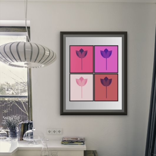 Pop Art Lotus Quartet Poster