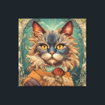 Pop Art Louis Wain Retro stijl Canvas Afdruk<br><div class="desc">Pop Art Louis Wain Retro stijl</div>