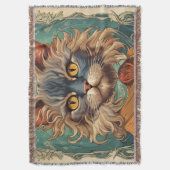 Pop Art Louis Wain Retro stijl Deken (Voorkant Verticaal)