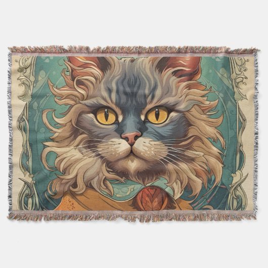 Pop Art Louis Wain Retro stijl Deken (Voorkant)