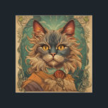Pop Art Louis Wain Retro stijl Hout Afdruk<br><div class="desc">Pop Art Louis Wain Retro stijl</div>