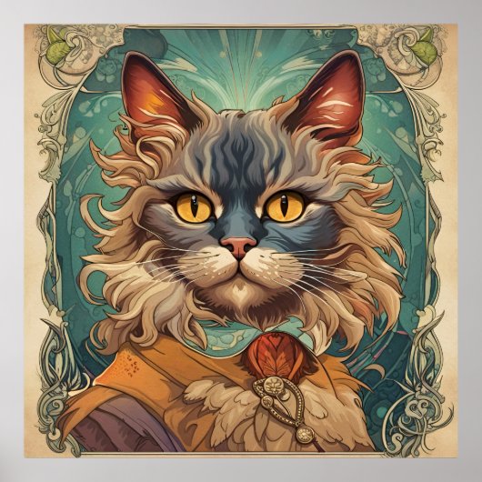  Pop Art Louis Wain Retro stijl Poster (Voorkant)