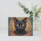  Pop Art Louis Wain Retro Style Cat Briefkaart (Staand voorkant)