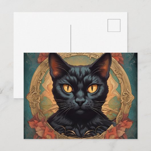  Pop Art Louis Wain Retro Style Cat Briefkaart (Voorkant / Achterkant)